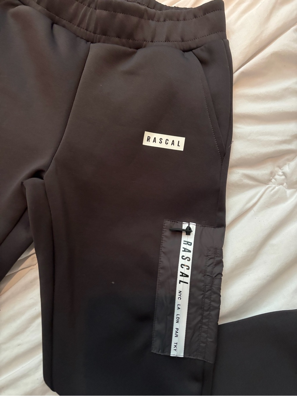 Kids Black Rascal track pants - Picture 2 of 4